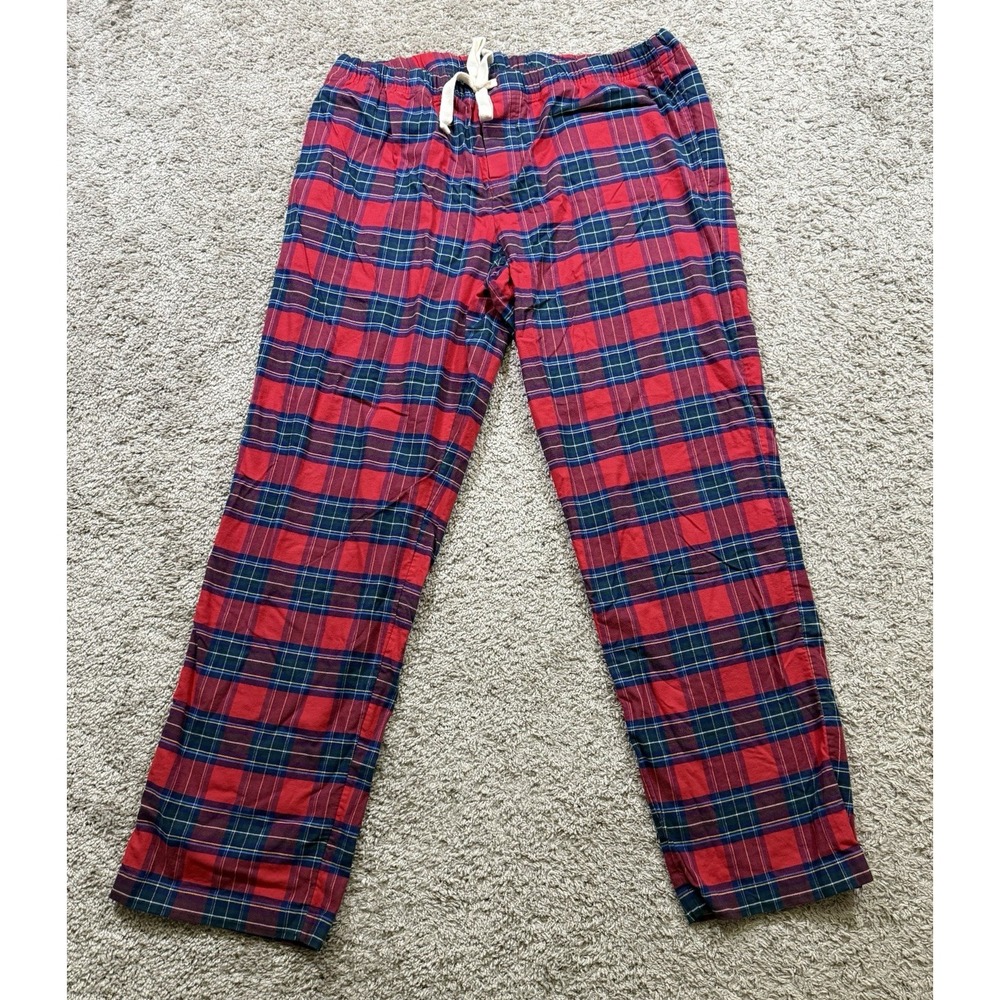 Vineyard Vibes‎ Red Blue Holiday Pajama Pants Plaid Loungewear Christmas Cozy L